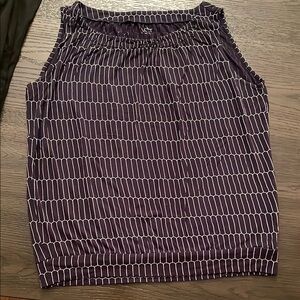 Loft pattern Blue and White Casual Top